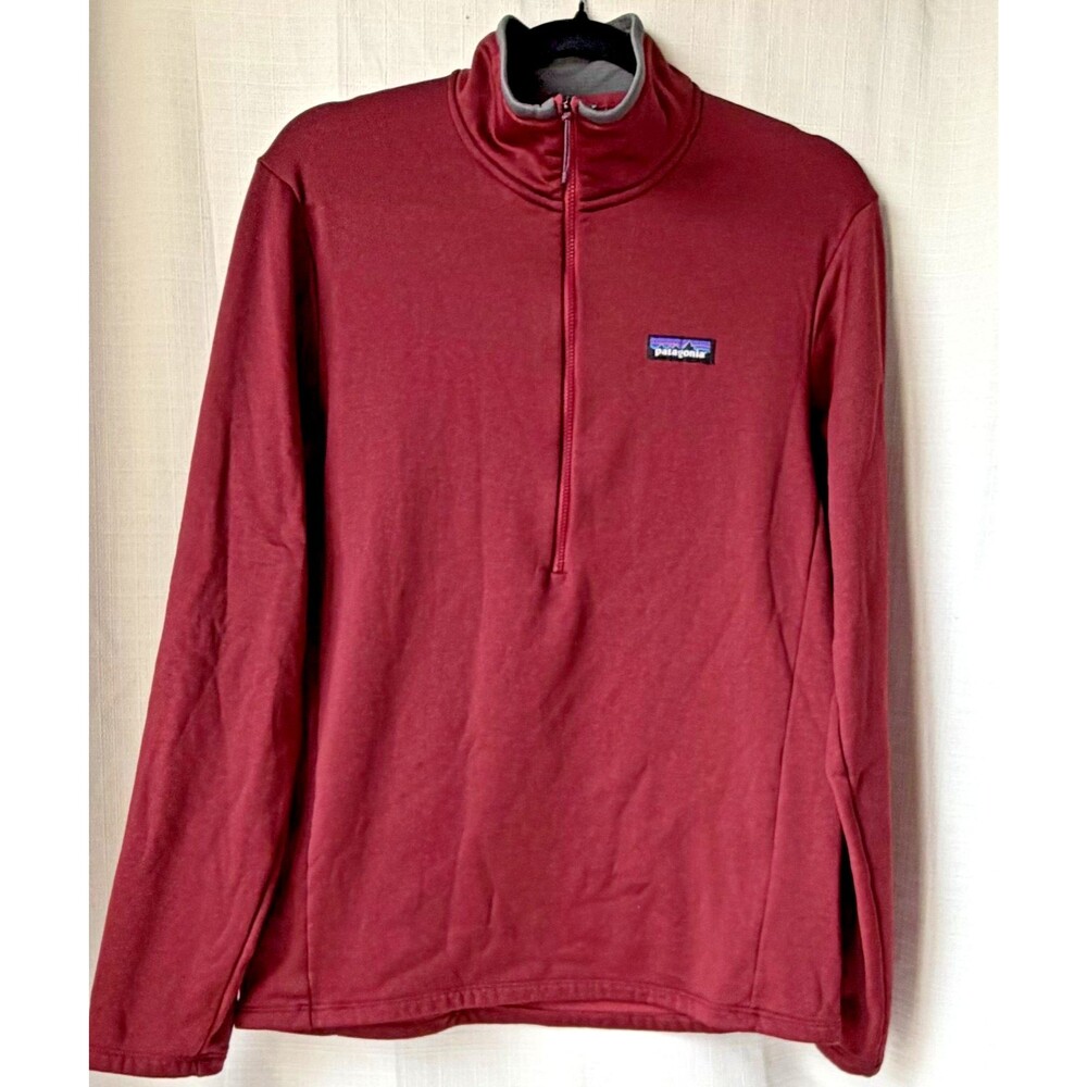 Patagonia Performance Better Sweater 1/4 Zip Pullover Mens M Red Fleece FA22